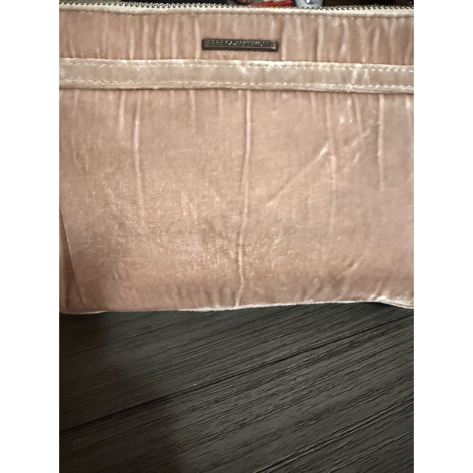 Rebecca Minkoff Mini MAC Velvet Crossbody Bag Blush Pink Gunmetal Hardware