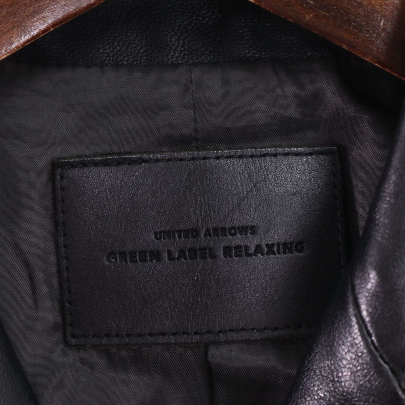 Green Label Relaxing Lamb Leather Jacket Sz 38 Black Double Rider