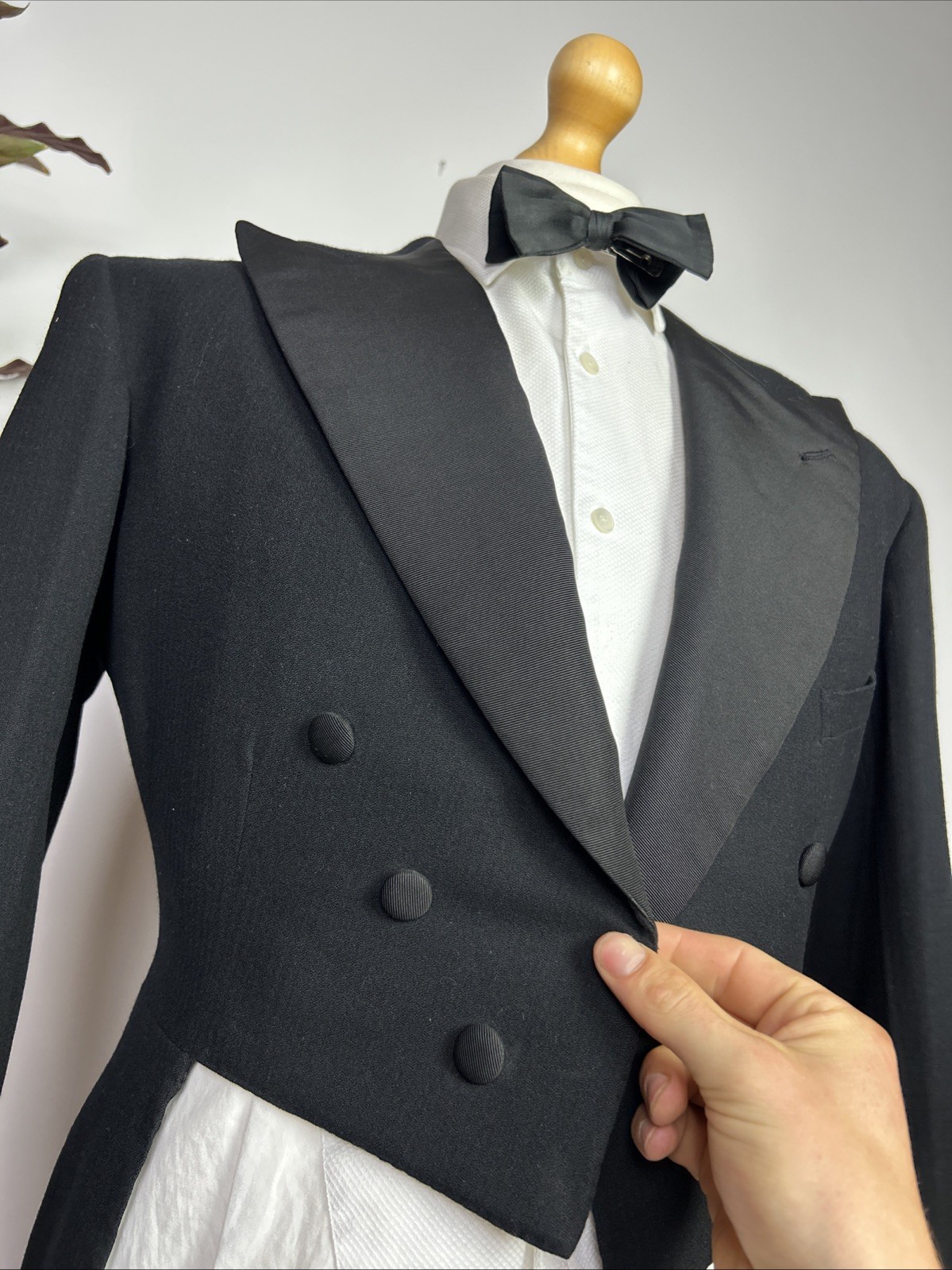 Bespoke 1950s White Tie Tailcoat (40R) Handmade Dinner Savile Row Vintage