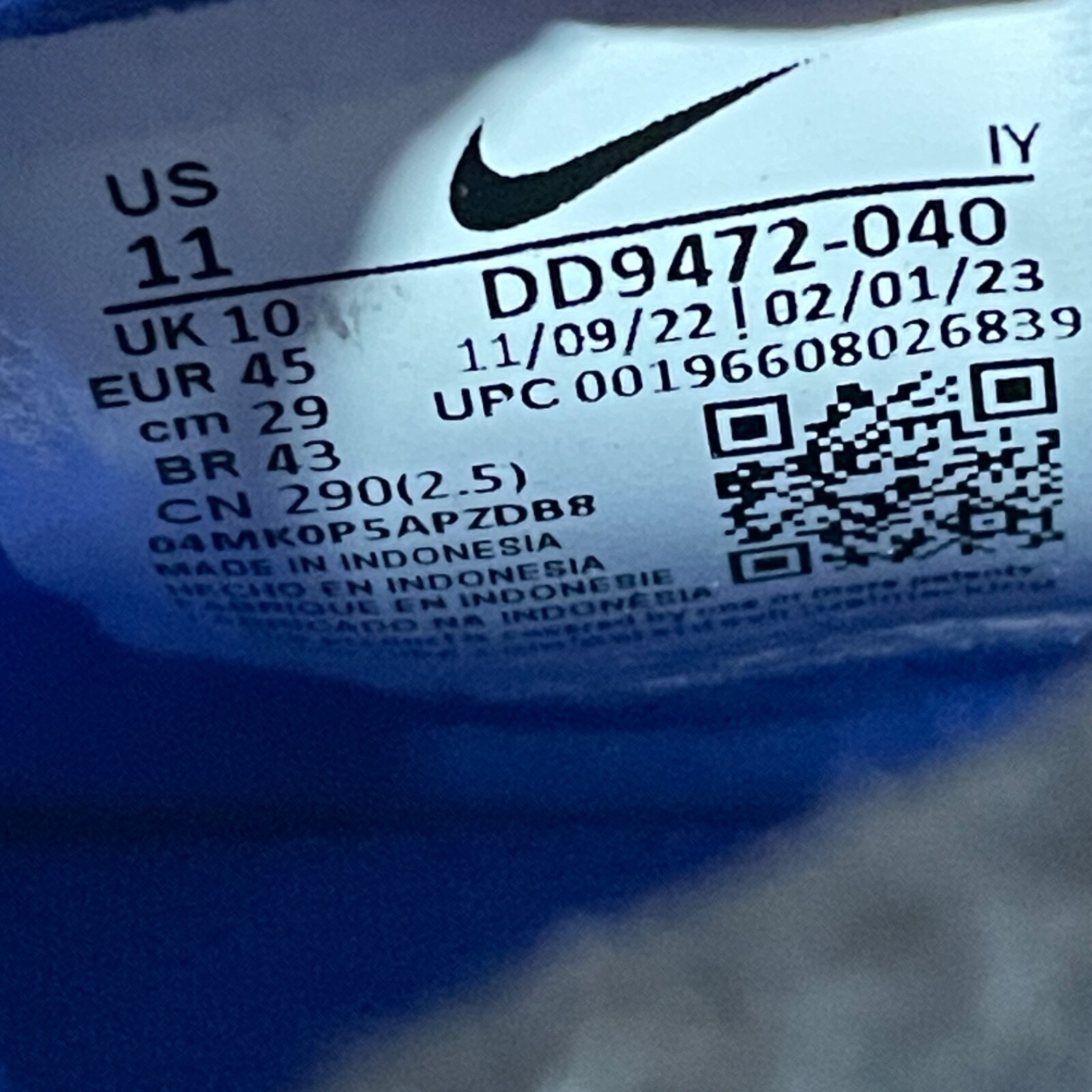 Nike DD9472-040 Phantom GX Academy DF FG MG Soccer Cleats Mens 11 Black Royal