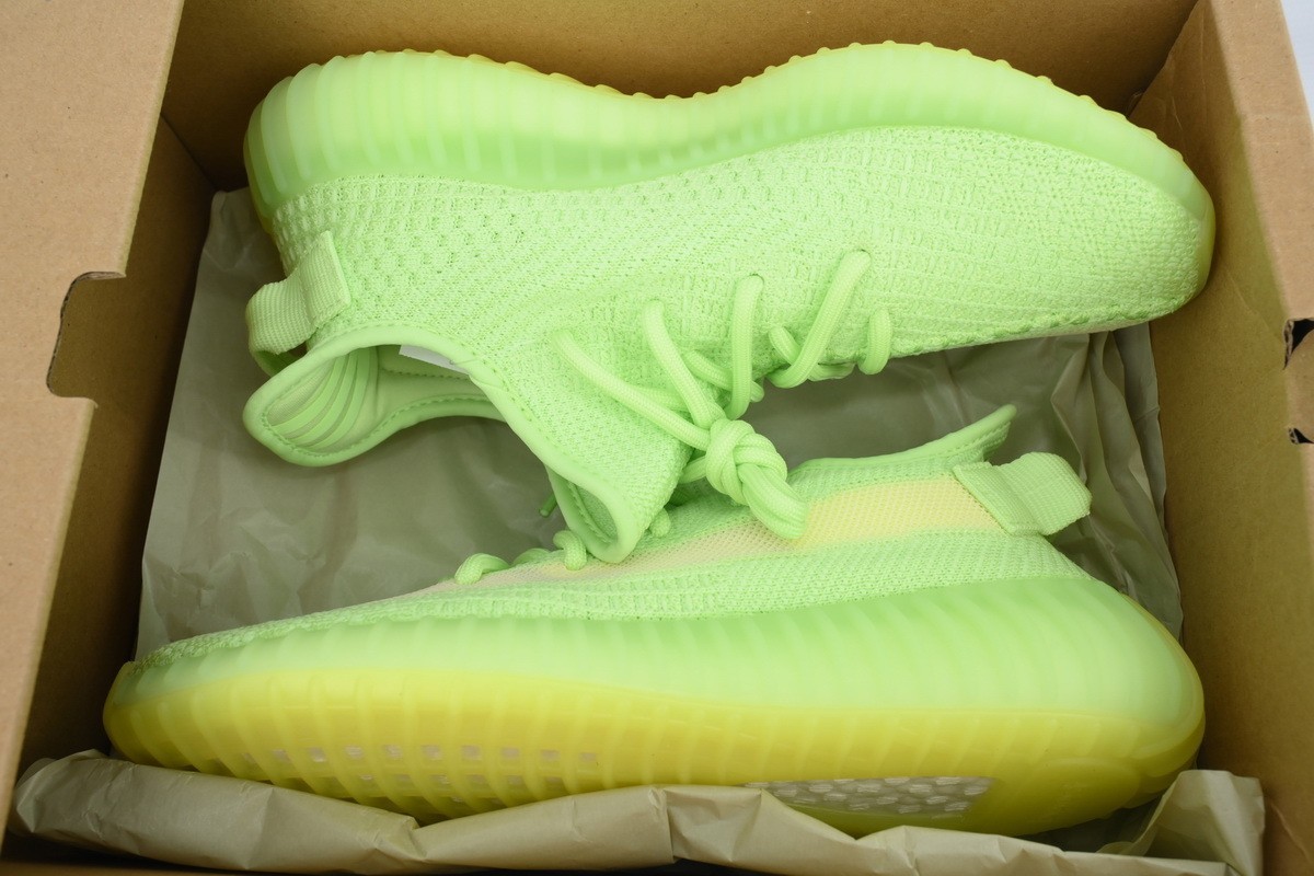 Adidas Yeezy Boost 350 V2 Glow in the Dark GID Neon Green Men’s Women’s Sneakers
