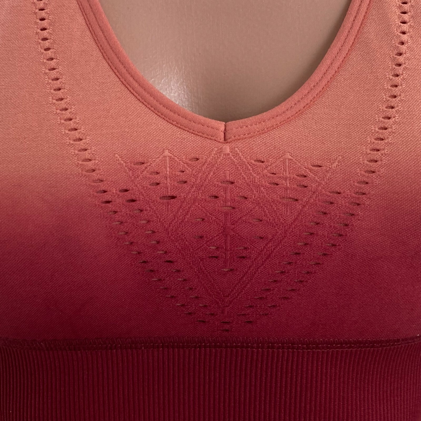 Victoria’s Secret PINK Seamless Lightly Lined Bralette Bra Orange Size L NWT