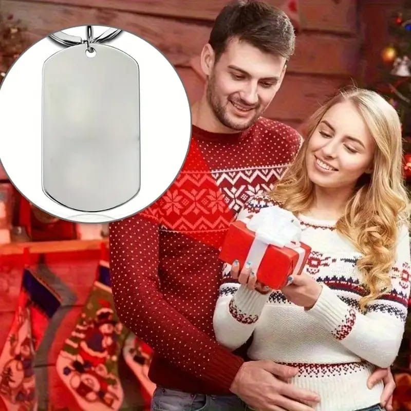 Multi-Functional Stainless Steel Dad Nutrition Fact Keychain Tag for Fathers Day