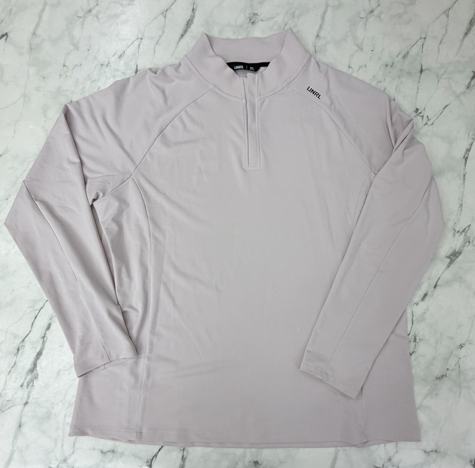 UNRL Pullover Mens XXL Mist Rose Highlands Quarter Zip Performance Golf