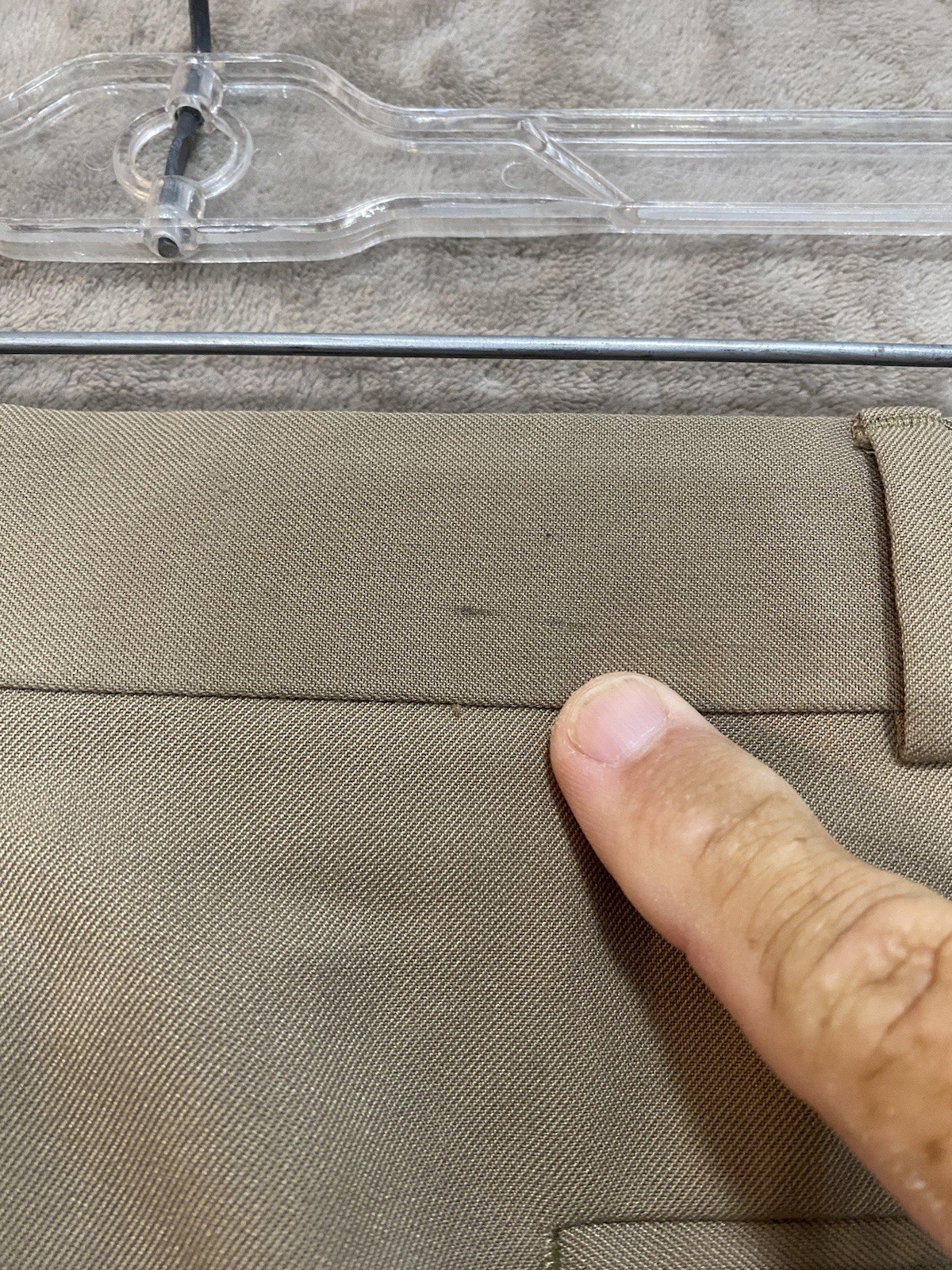 George Mens 38X32 Pleated Chino Pants Barley Tan Cuffed Khaki Trousers