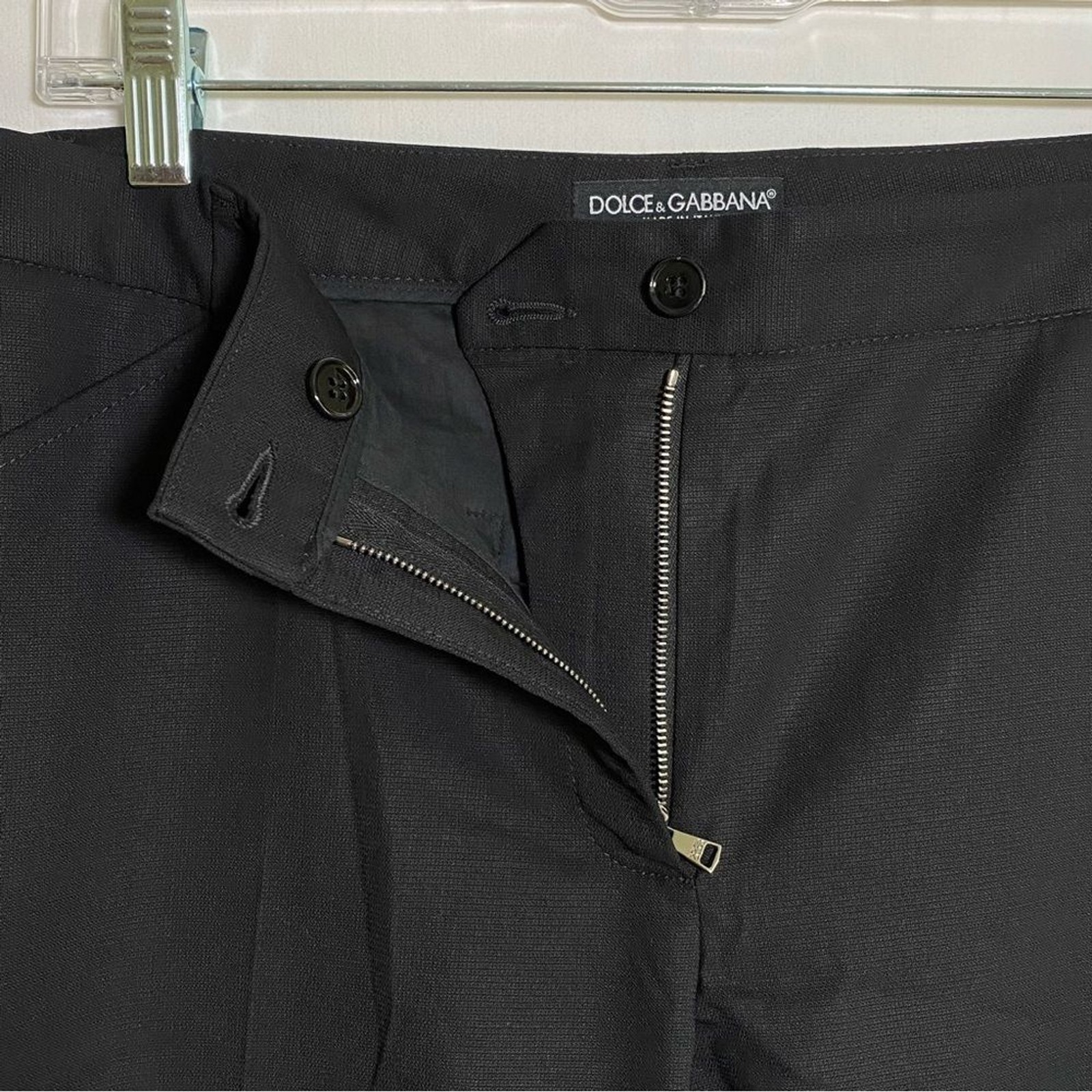 Dolce & Gabbana | Black Wool Dress Pants w Pockets Size 48 Italy/ 38 US Men
