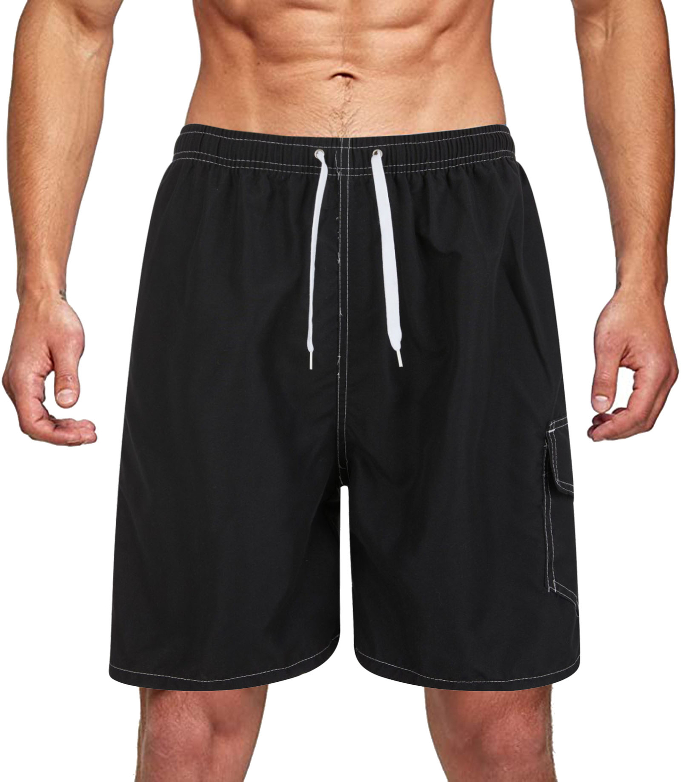 Men’s 3 Pocket Cargo Swim Trunks Swimming Shorts Suit Beach Surf Board Wear 3211
