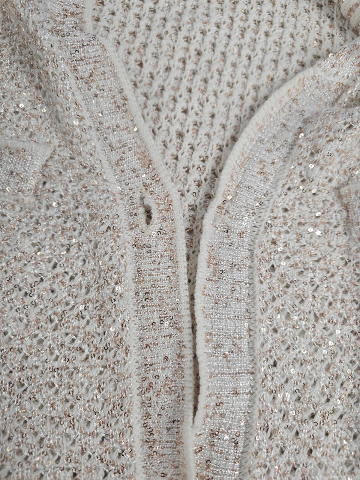 Shannon Sequin Cardigan Top Pearl THE NOLI SHOP