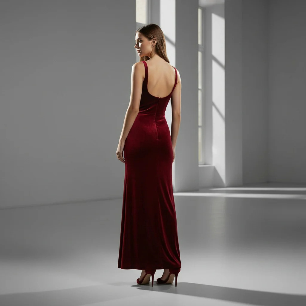 Velvet Vixen: The Berry Divine Evening Gown