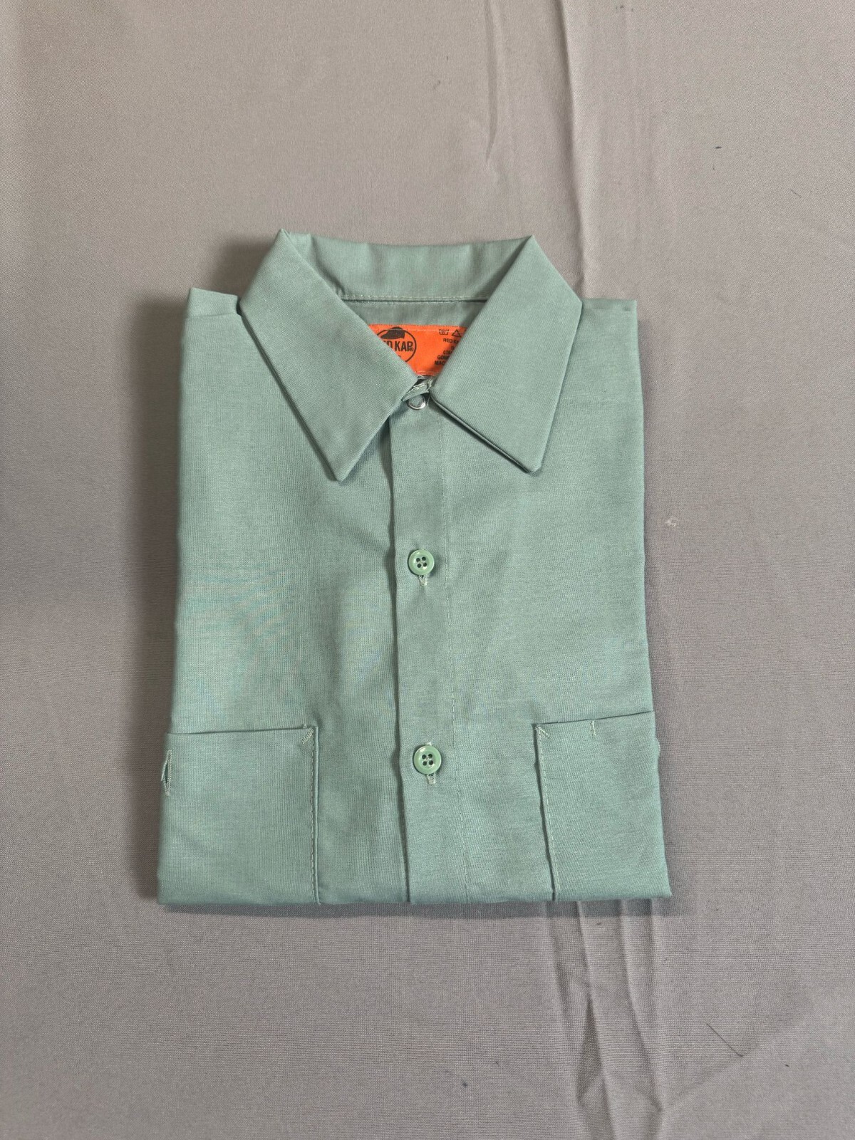Red Kap Men’s Industrial Work Shirt, Regular Fit, Short Sleeve, Light Green