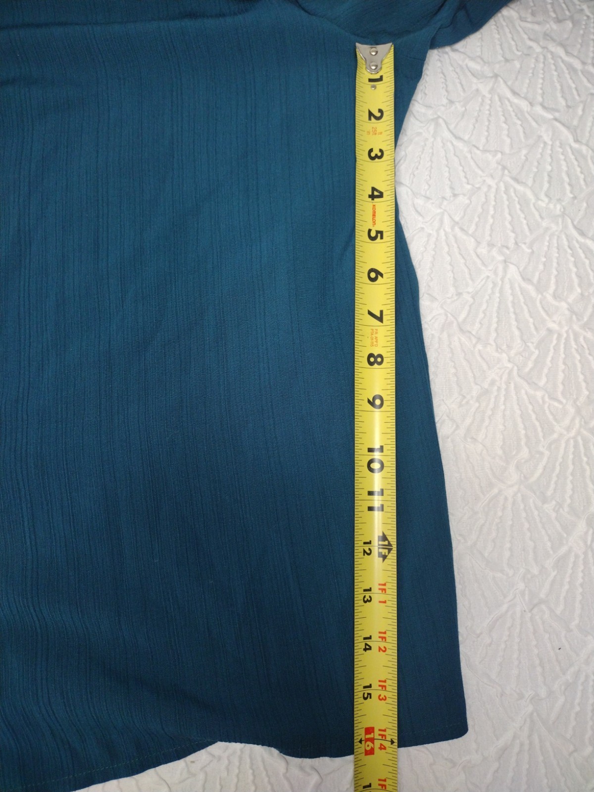 Robbie Sport Button Up Shirt Womens Sz 16 Dark Turquoise Shoulder Pads USA Made