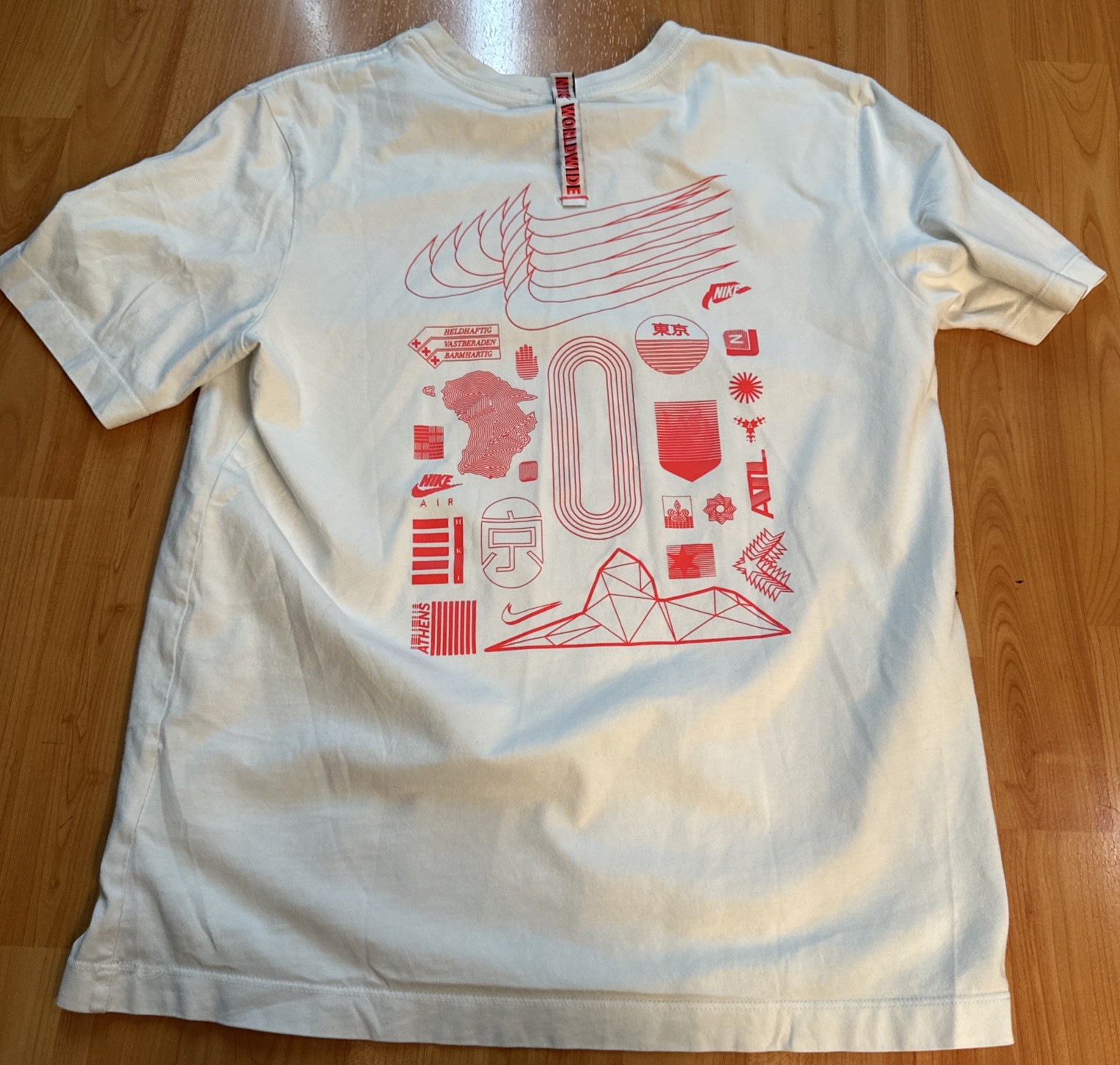Nike Sportswear Casual Sports Short Sleeve ‘Worldwide Tokyo White’ CW5836-100 M