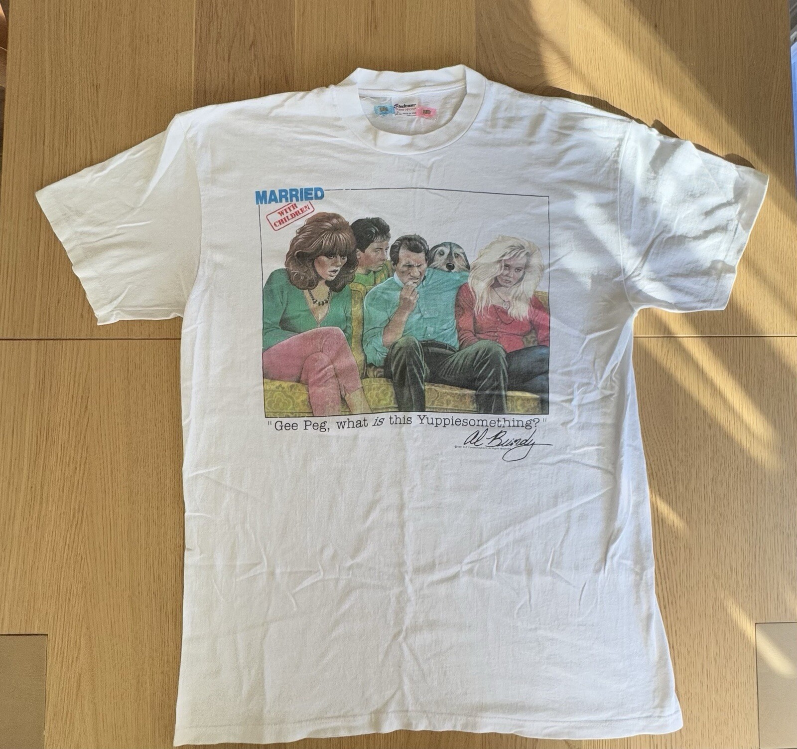 Vintage 80s Married With Children TV Promo Shirt Comedy Bundy Stedman XL White