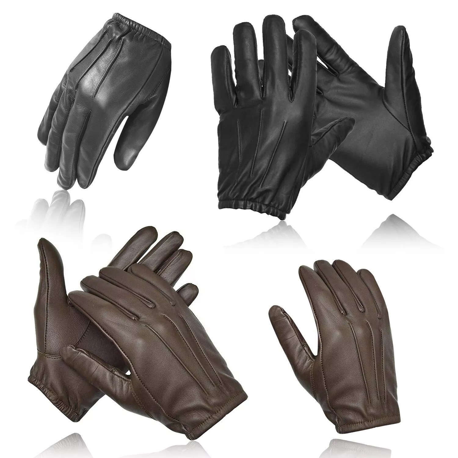 Police Force Anti Slash Cut and Fire Resistant Leather Driving Gloves USA UK AU