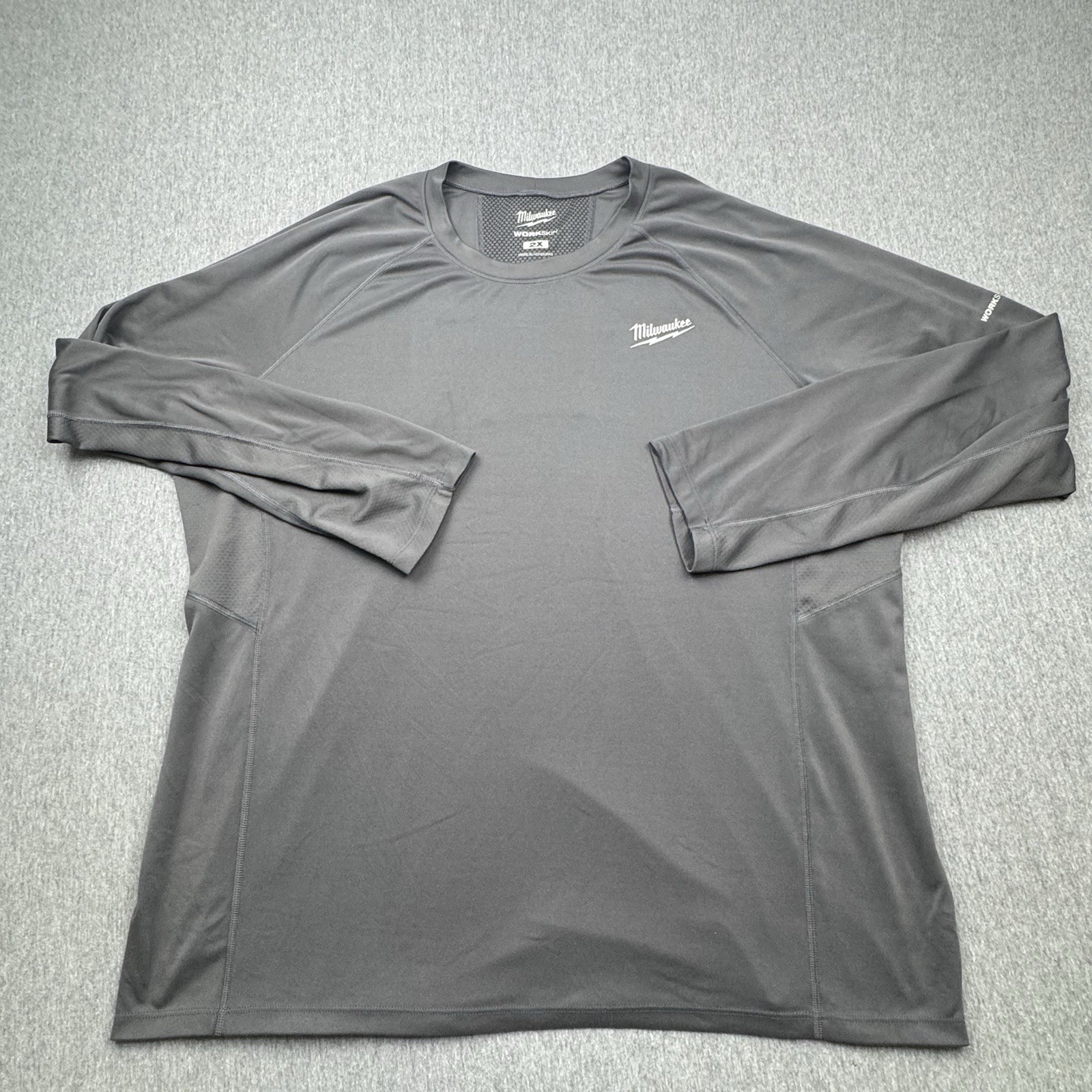 Milwaukee Workskin Performance Shirt Mens 2X Gray Workwear Crewneck Long Sleeve