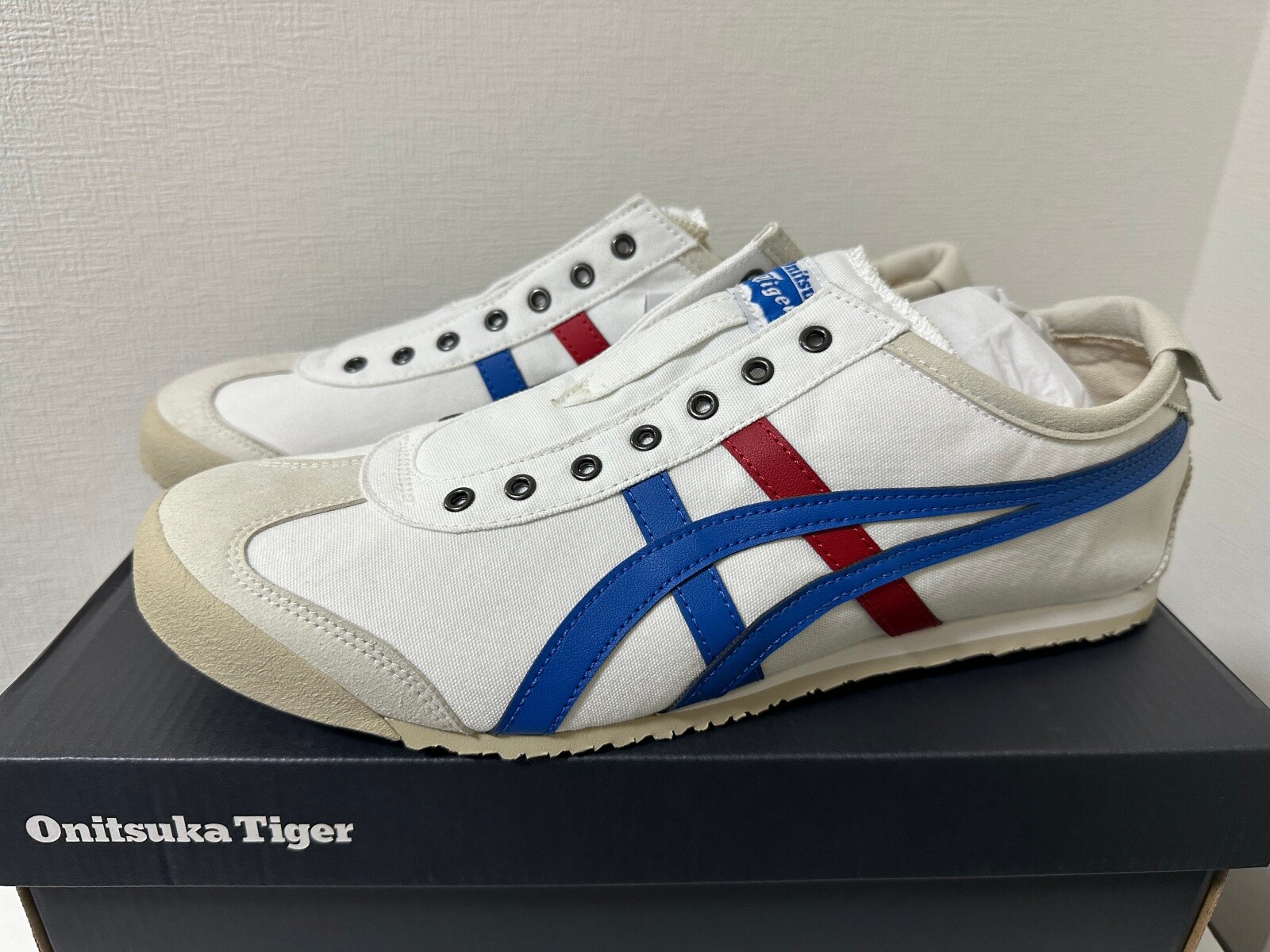 Onitsuka Tiger MEXICO 66 SLIP-ON 1183A360 121 WHITE TRICOLOR Unisex Shoes