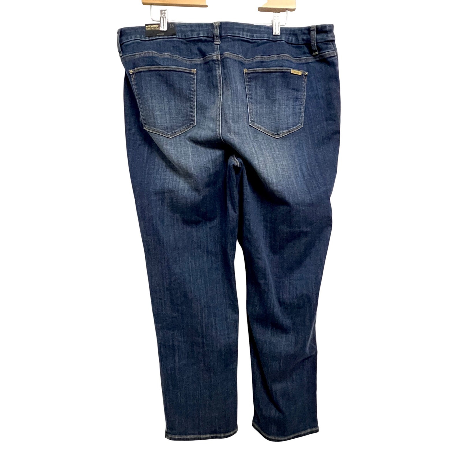 Chico’s Girlfriend Ankle Jeans Womens 3.5 (18) Blue So Slimming Birkdale Indigo