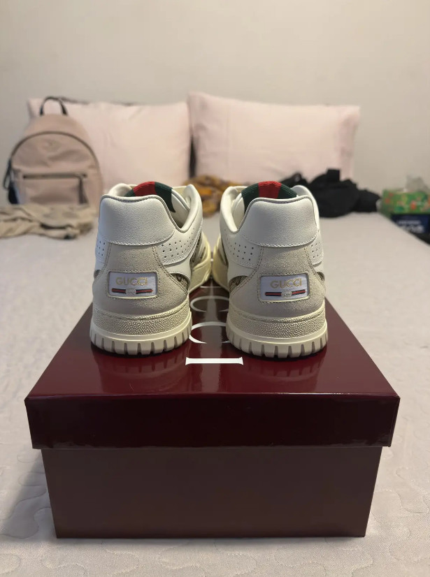 Gucci Men’s Leather Re-Web Sneaker