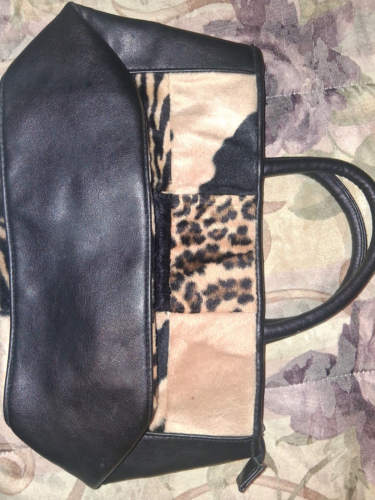Jennifer Moore Y2K Style Patch Work/Animal Print FAUX&GENUINE LEATHER