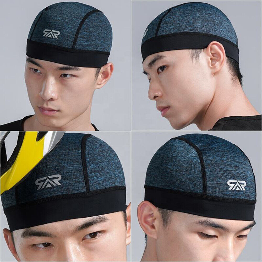 Cooling Moisture Sweat Wicking Dome Skull Cap Helmet Liner Bald Sport Beanie Hat