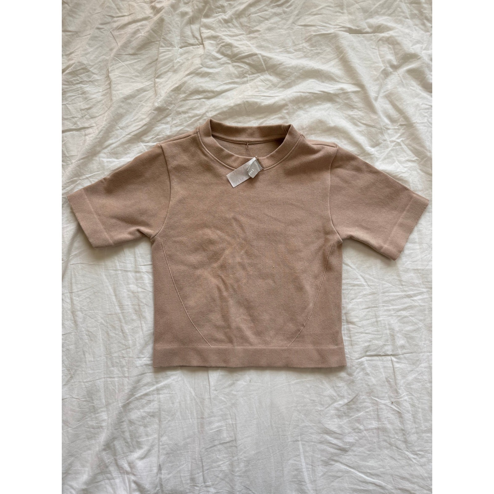 Everlane Seamless Ribbed Short Sleeve Top Women’s Size XS/S