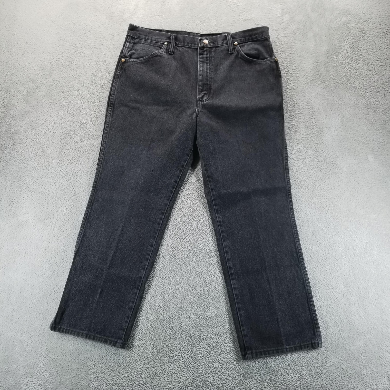Wrangler Jeans Mens 36×30 Gray 936 Regular Straight Charcoal Wash Comfort Rodeo