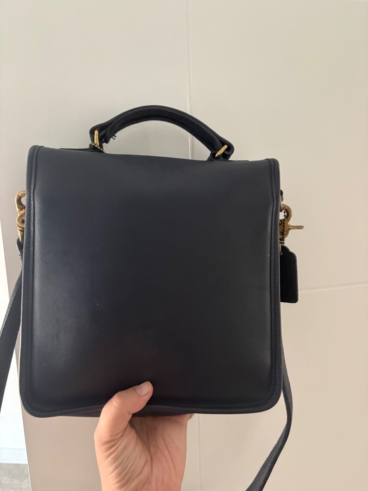 RARE vintage coach station bag blue 5130