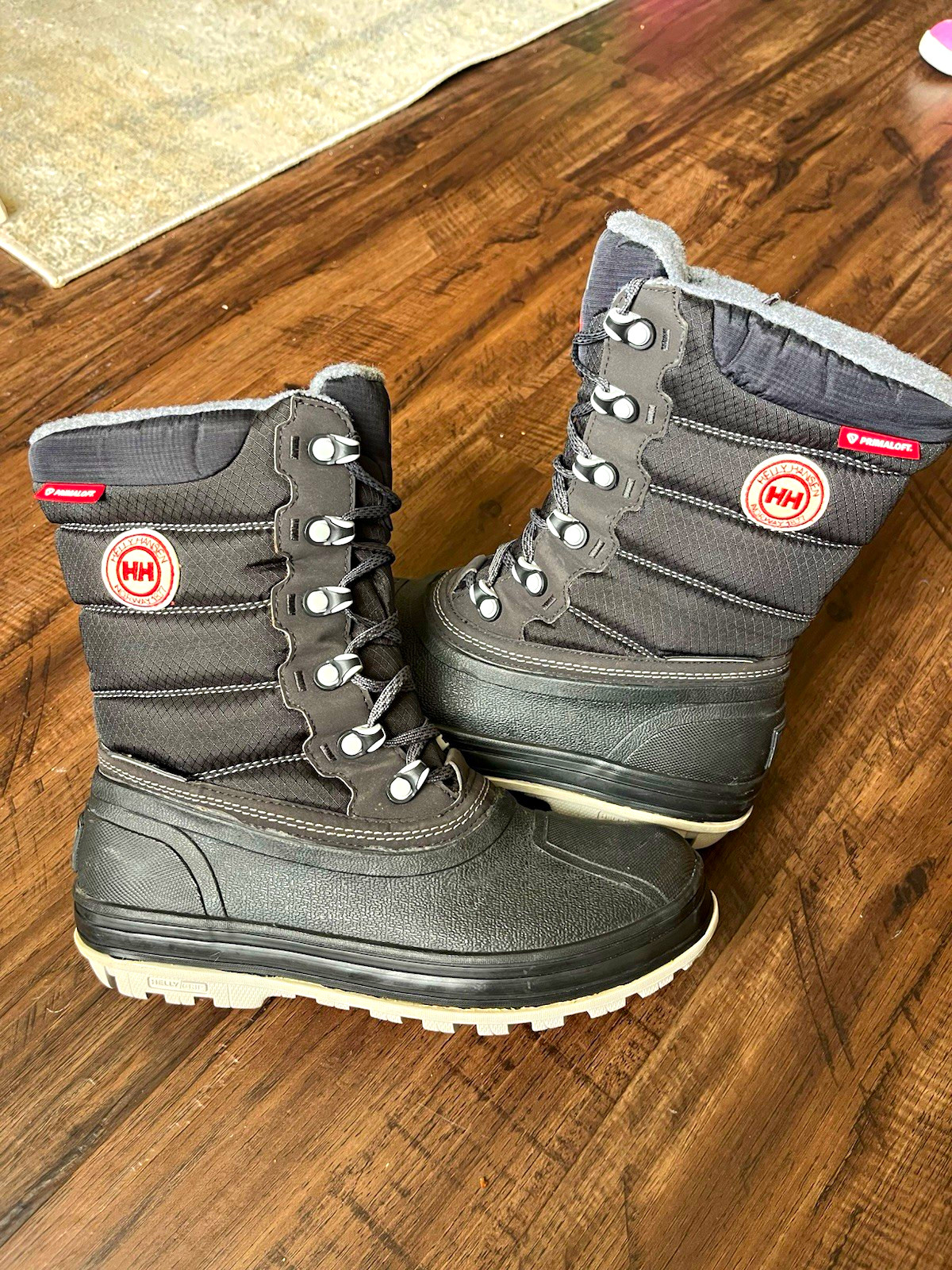 Helly Hansen Primaloft Gray Insulated Lace-Up Snow Boots US 7(W) EU 38 UK 5