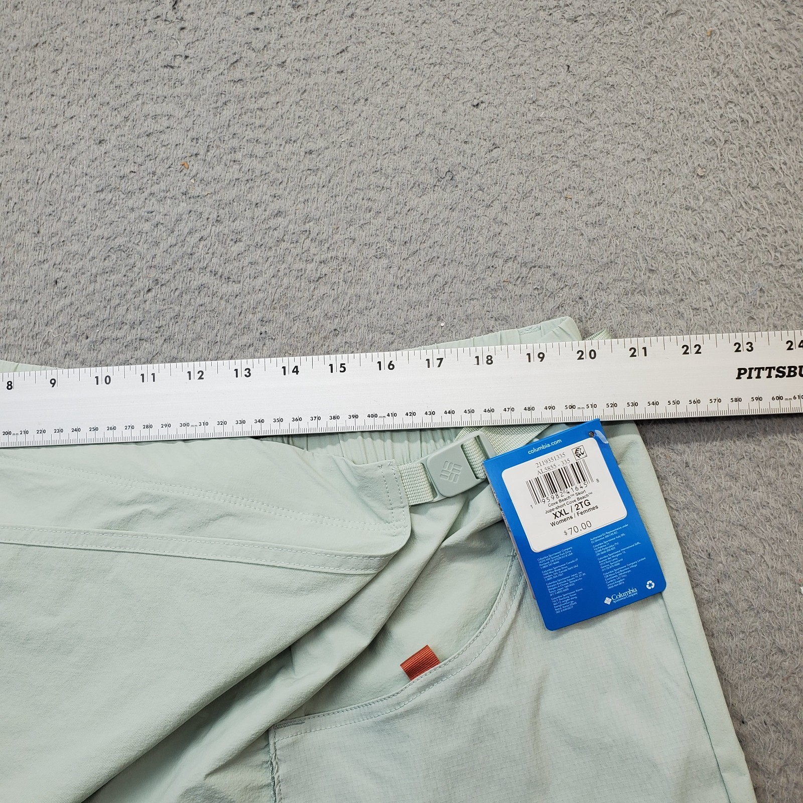 Columbia Cove Beach Utility Skort Womens XXL Green Adjustable Waist Wrap Front