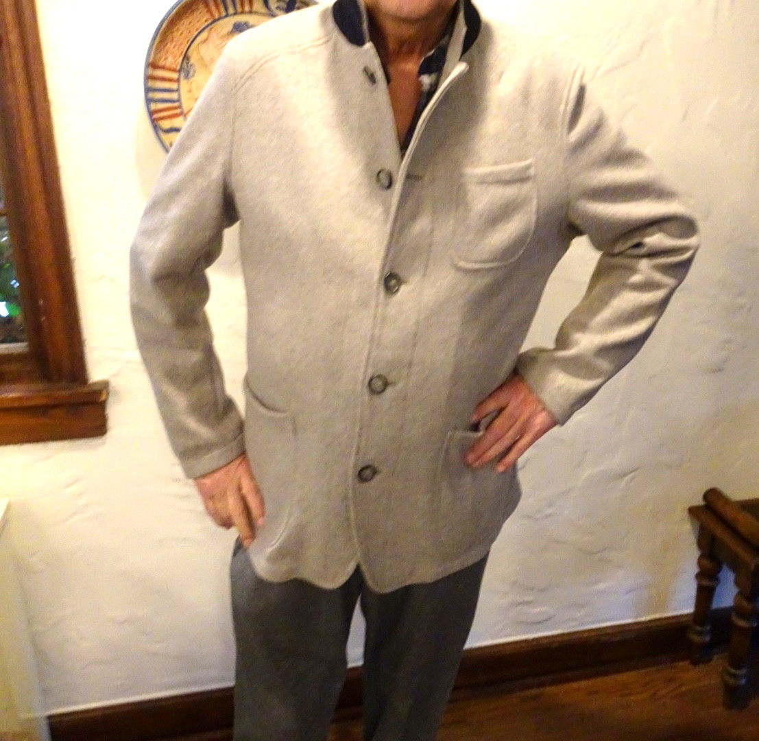 Waterville Men’s 4-Button Beige Wool Blend Jacket US Size 46 Made In Italy