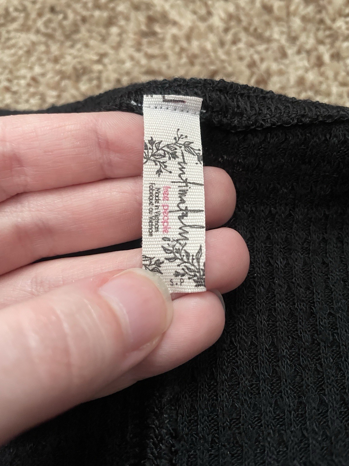 Free People Going Places Cardi Black Sz S Snaps Lightweight Thermal Cozy Staple