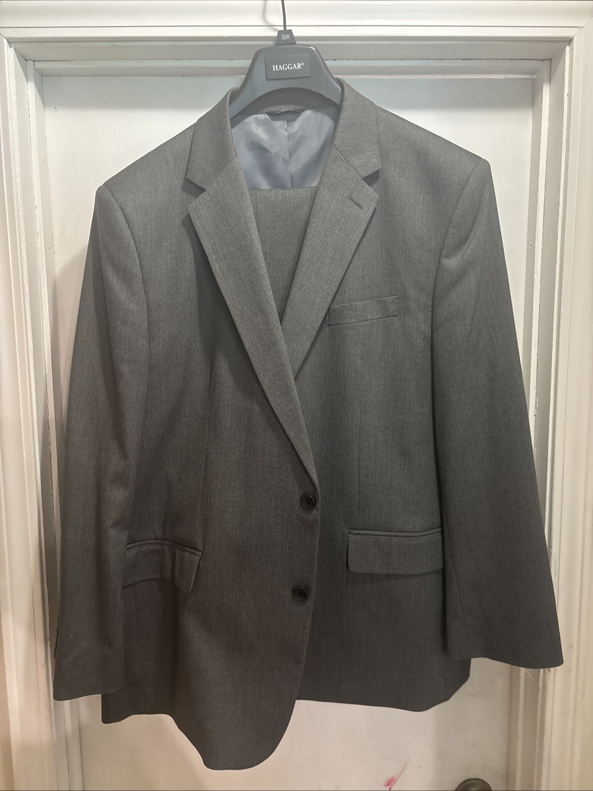 Haggar Classic fit Suit 50R 2 Piece 42×30 Pants