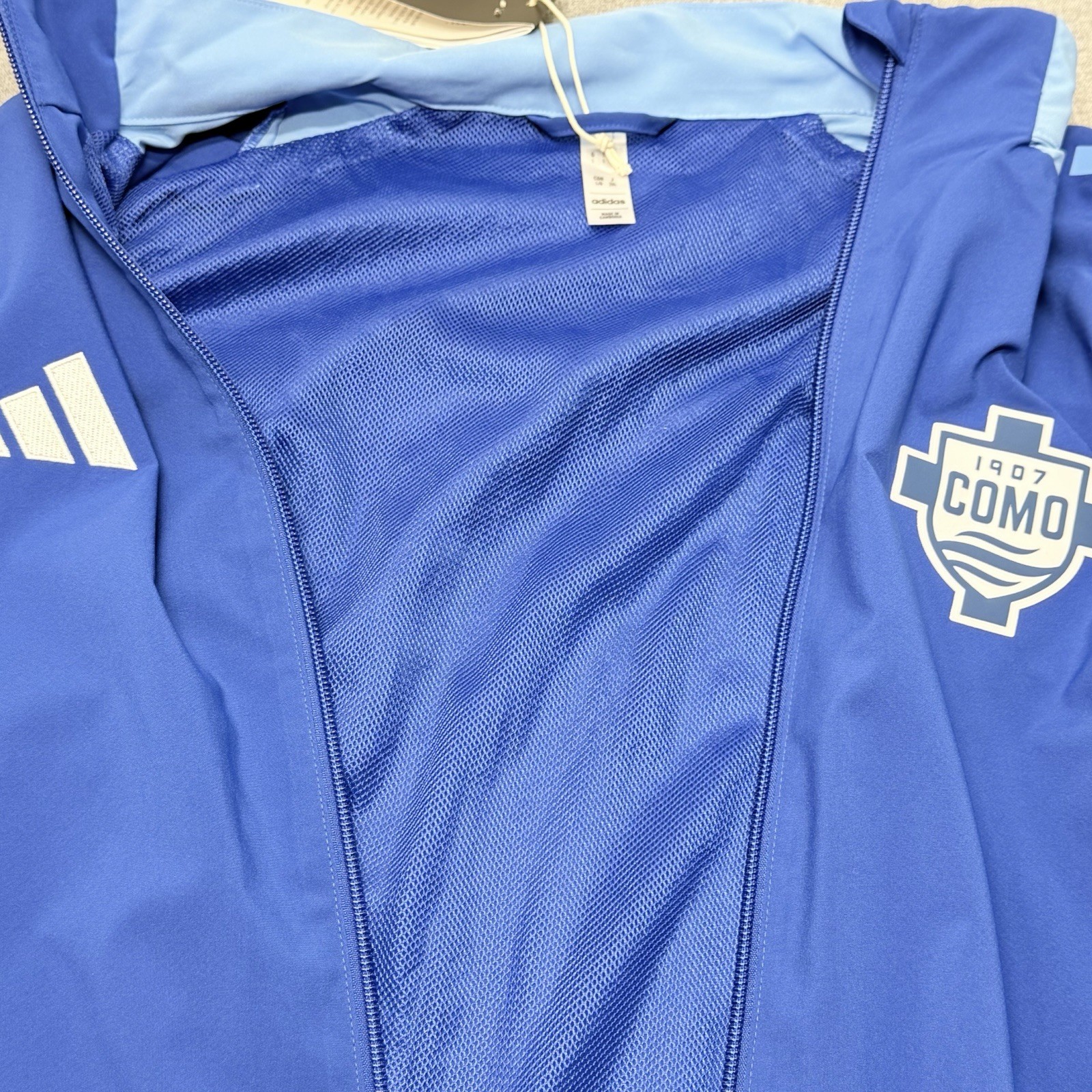 Adidas Como 1907 Tiro 24 Competition Soccer Track Jacket Mens L NWT Blue Serie A
