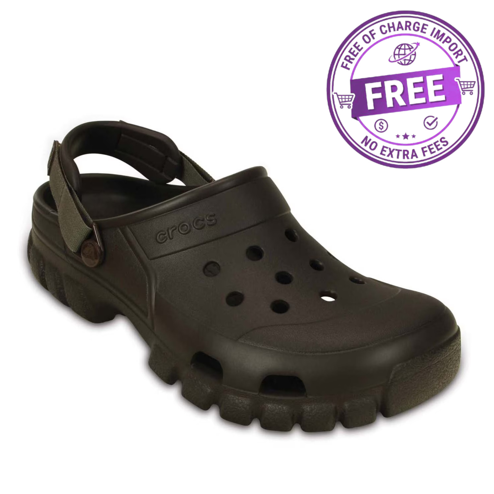 Crocs Unisex Offroad Sport Clogs Comfortable Espresso/Walnut Width Medium, NEW!
