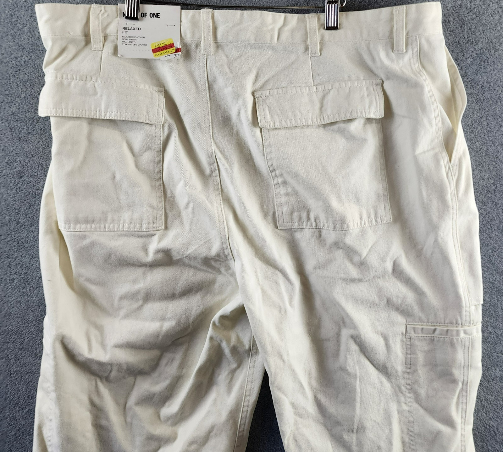 Mode of One Regular-Fit Utility Pants Men’s 38 Neo Natural Button Zip Closure