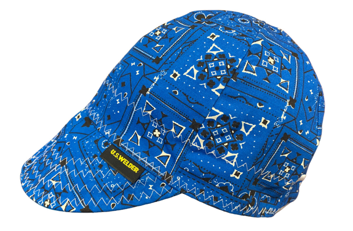 US WELDER Welding Caps Blue Bandana Reversible by Comeaux Supply
