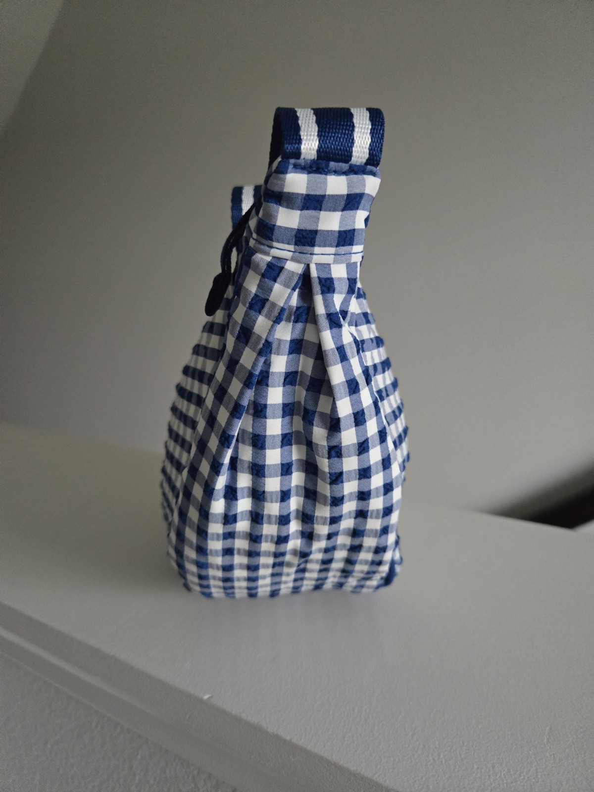 Uniqlo Gingham Check Mini Shoulder Bag Blue NWT