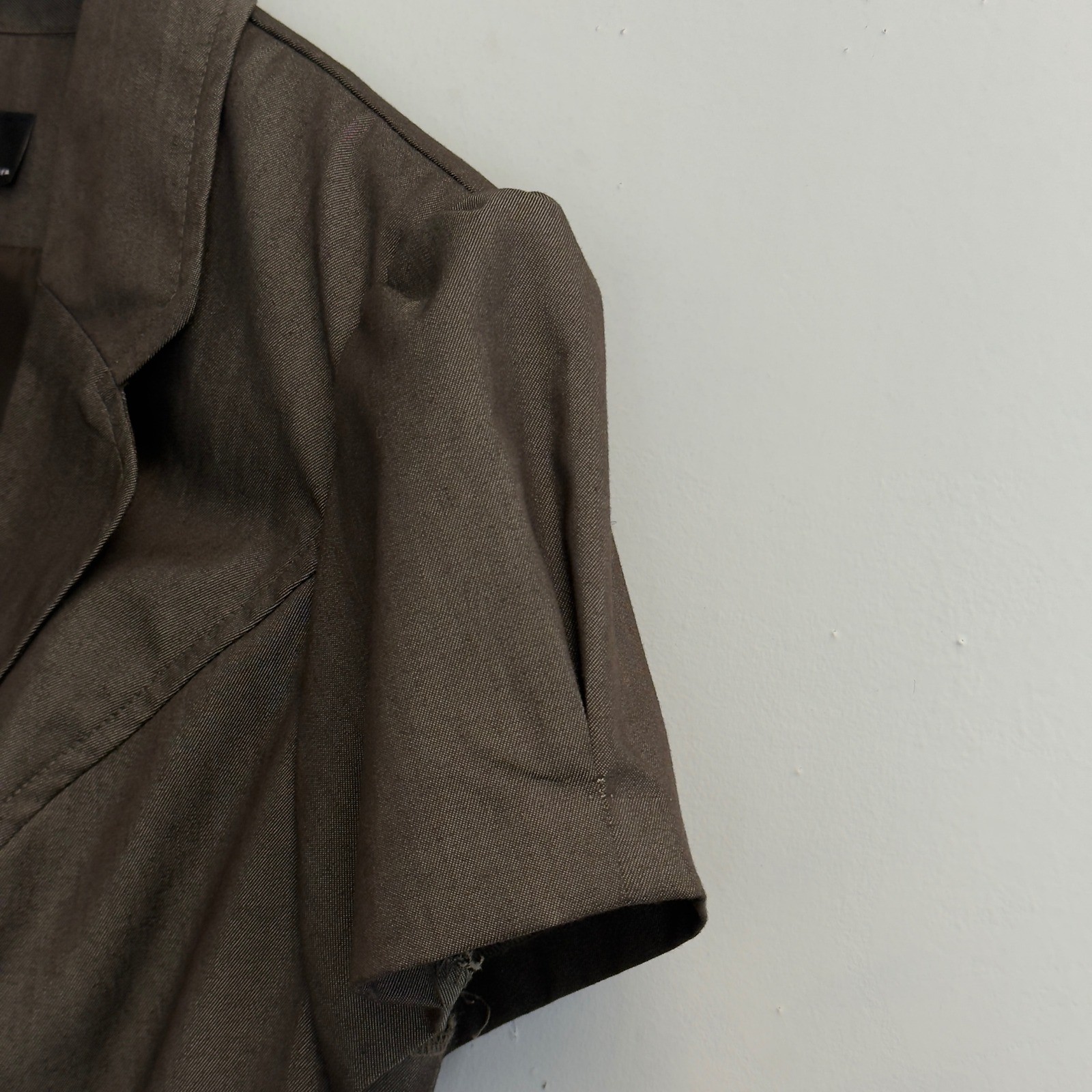 B-Wear Byer California Brown Short Sleeve Blazer and Pencil Skirt Suit Set L