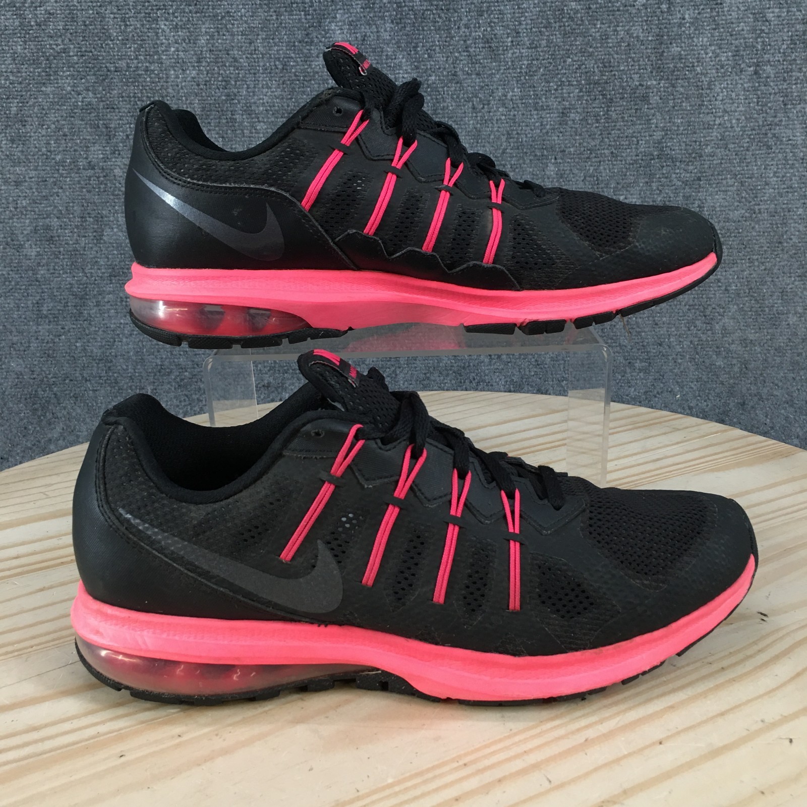 Nike Air Max Dynasty Running Shoes Womens 10 M Sneakers 816748-003 Black Pink