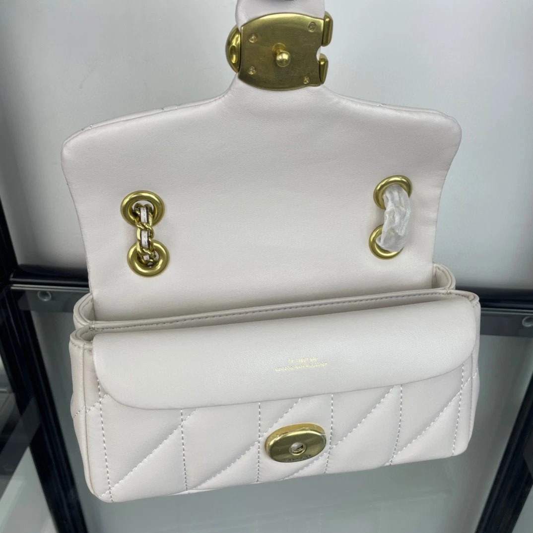 Coach Tabby Shoulder Bag 20 Quilted CP149 Chalk White