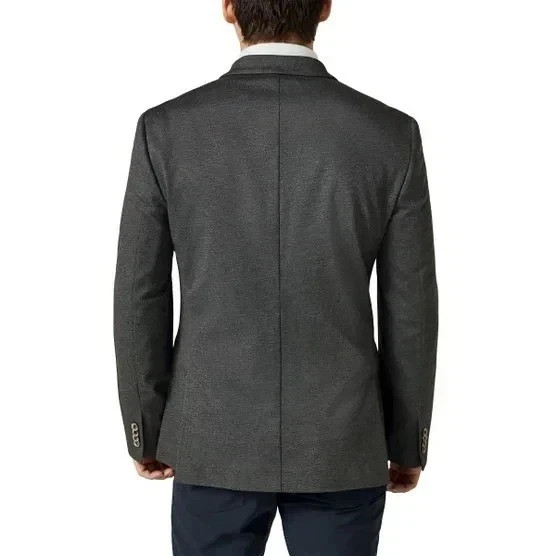 Infinity Linearflex Men’s Modern Fit Stretch Fabric Blazer Jacket, Gray, XL