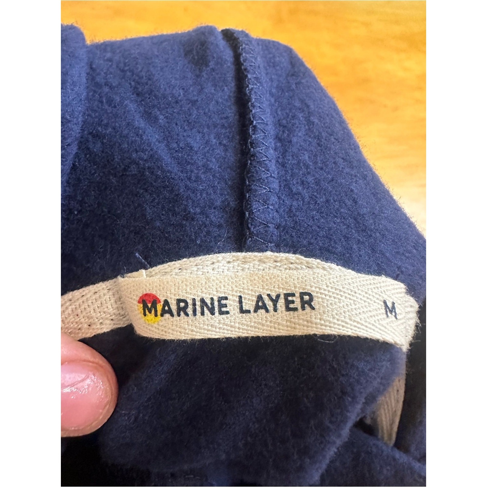 Marine Layer Women’s Sunset Pullover Hoodie in True Navy Medium NWOT