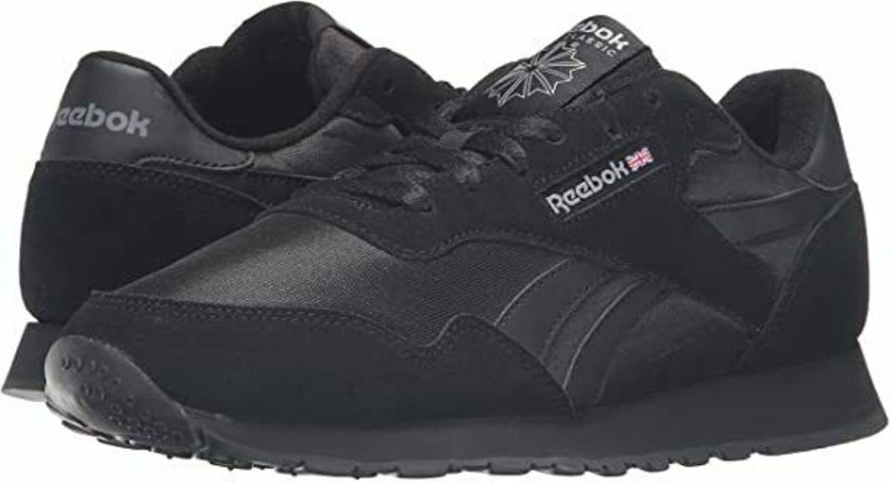 Man Reebok Royal Nylon Classic Sneaker Fashion BD1554 Black/Black/Carbon New