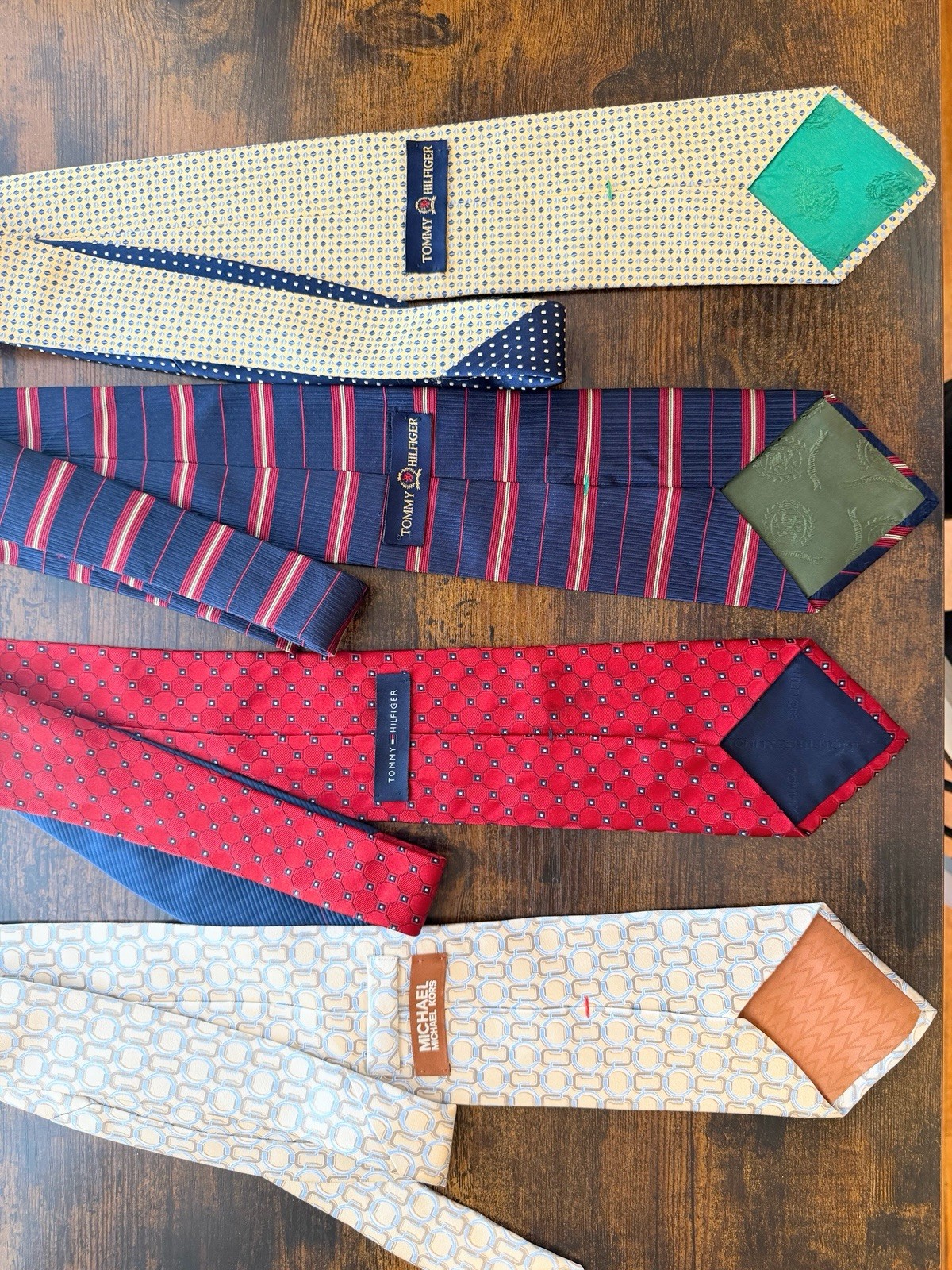 Lot Of 4 Men’s Ties- 3 TOMMY HILFIGER Neck Ties & 1 MICHAEL KORS Tie 4 TOTAL!