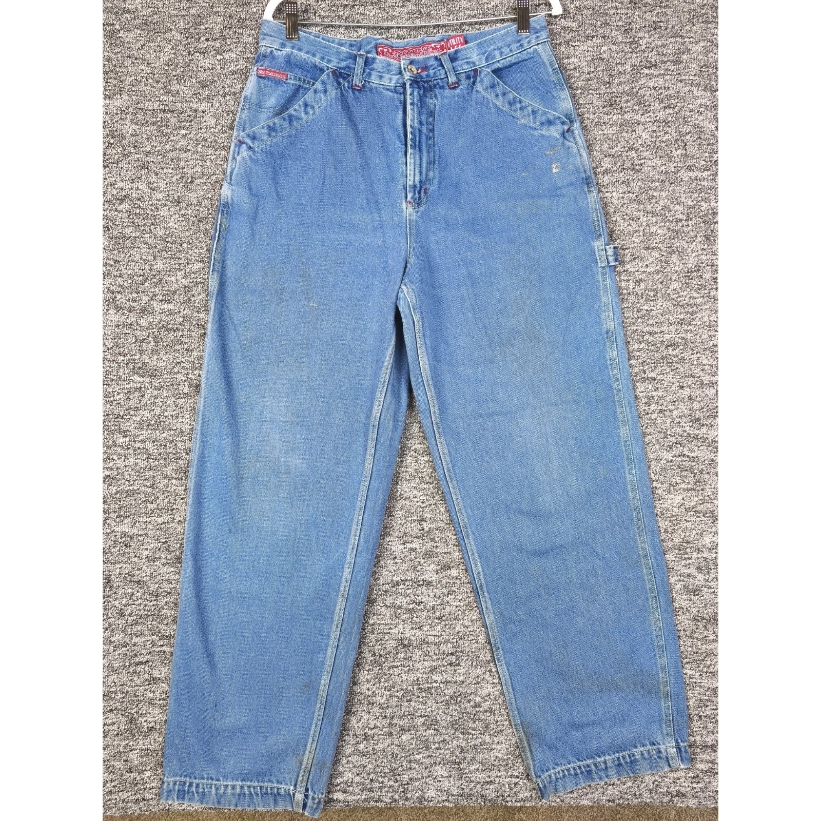 Vintage Y2K No Excuses Utility Leg Carpenter Jeans 13/14 Baggy Wide Leg Blue