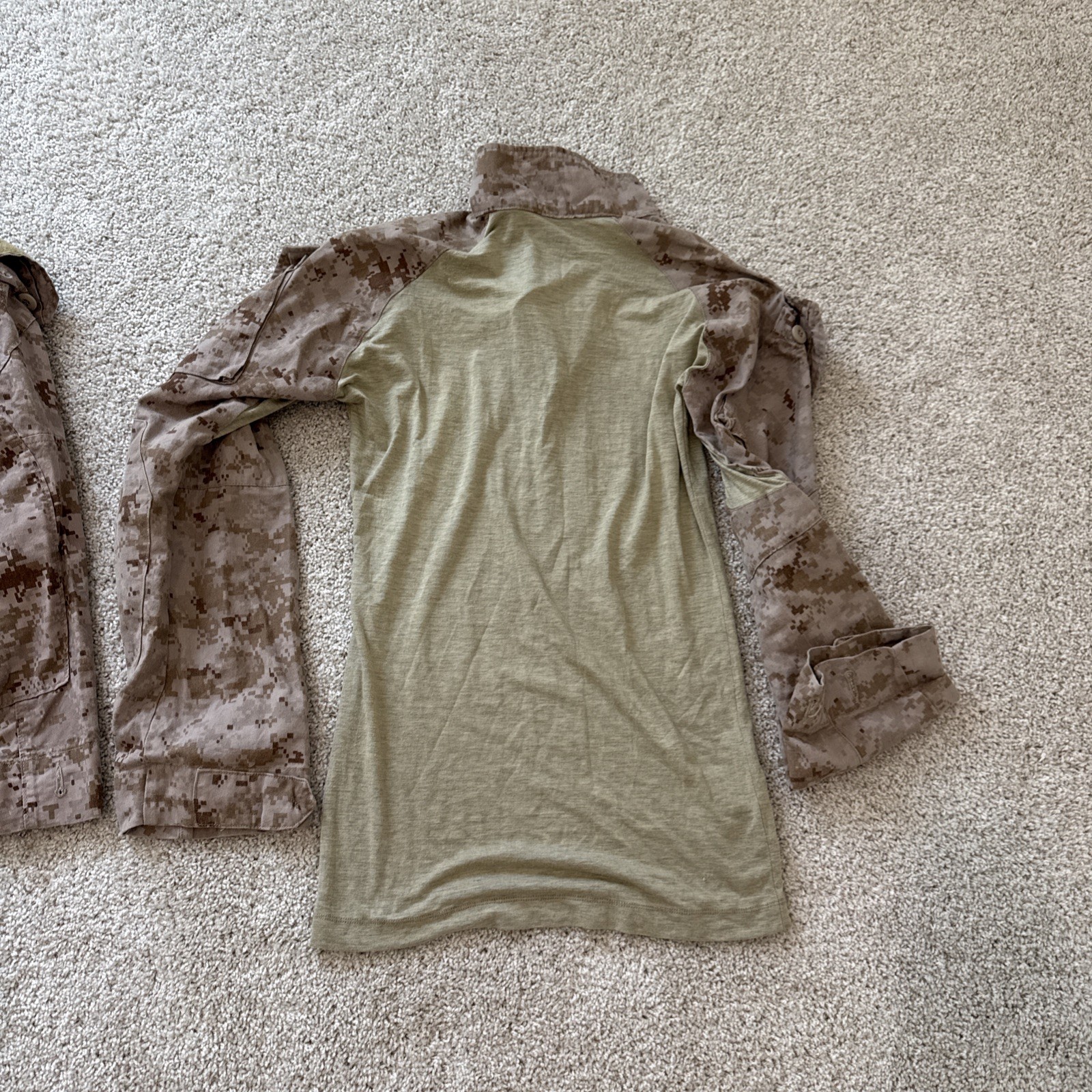 USMC FROG Desert MARPAT Combat Ensemble Shirt FR Tactical Medium-Large Lot Of 2