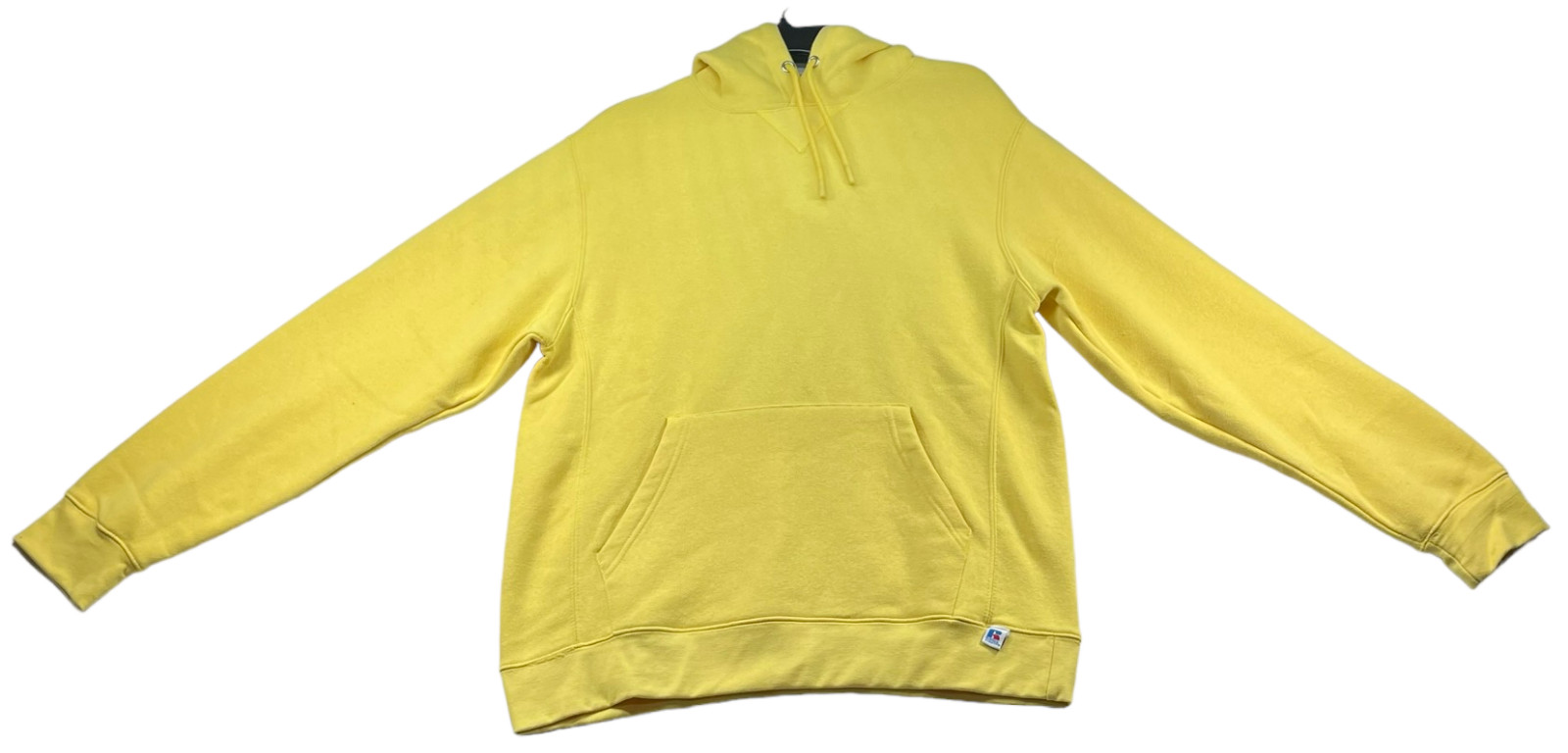 Russell Hoodie Sweater Mens size Medium Yellow Long Sleeve Pullover Casual New