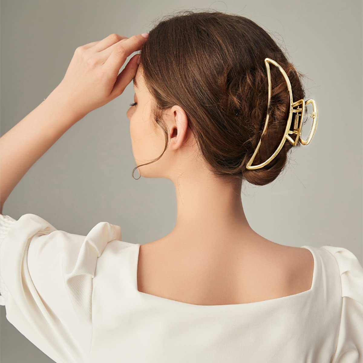 4 Pack Large Metal Hair Clips for Thin to Thick Curly Hair, 4.3 Inch Big Nonslip
