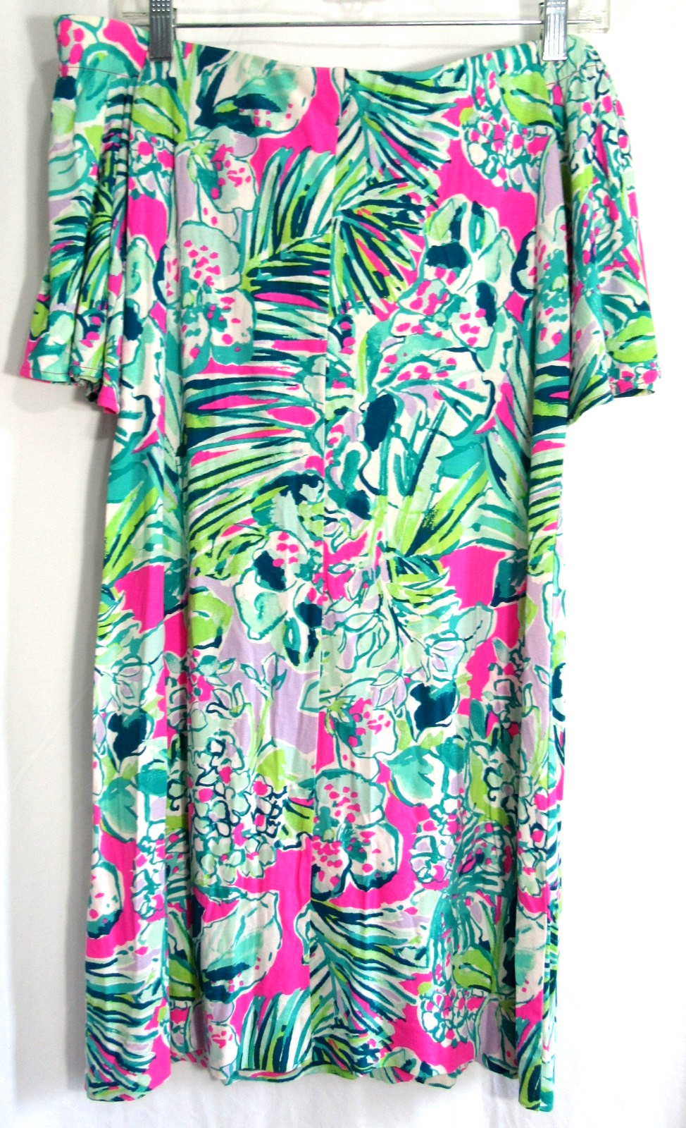 Lilly Pulitzer Multicolored Fawcett Floral Off The Shoulder Dress Size M EUC