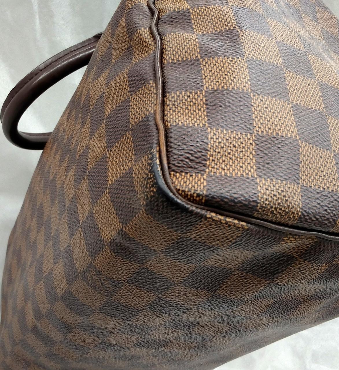 LOUIS VUITTON Damier Ebene Speedy 30 N41364 Handbag Leather Auth Used